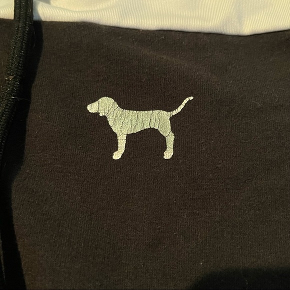 WOMEN’S BLACK AND WHITE PINK ZIP UP - Picture 2 of 5